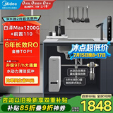 美的（Midea）省芯直饮净水器套装【白泽Max1200G+前置过滤器-110】厨下式智能水龙头 RO反渗透家用一体净饮机