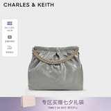CHARLES&KEITH子母链条大容量流浪包托特包单肩斜挎包女包生日礼物CK2-40671449 【L号】Grey灰色 L