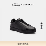蔻驰（COACH）【七夕礼物】男士男鞋经典标志HIGH LINE运动鞋板鞋平底鞋轻奢 石墨色/黑色 40