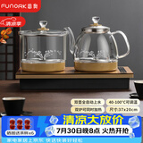 FUNORK全自动上水电热水壶 茶台烧水壶家用办公茶桌一体机茶几嵌入式茶具电茶炉套装 金色双加水清洁款