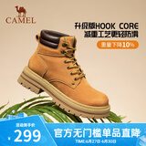 骆驼（CAMEL）山丘马丁靴女秋冬季新款复古短靴时尚女士大黄工装靴子 L25W307145土黄 39