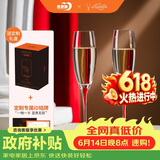 青苹果EDELITA联名系列水晶玻璃红酒杯香槟杯180ML两只礼盒装女神节礼物