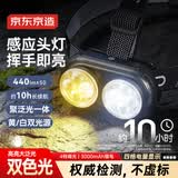 京东京造定焦双灯头灯 户外照明露营夜钓应急强光多功能超长续航锂电池
