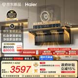 海尔（Haier）麦浪海鲸抽吸排油烟机C61Max+H70D顶侧双吸家用30大吸力 上门安装以旧换新搭72%热效定时联动套装