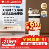 贝昂无耗材空气净化器家用除甲醛除过敏原杀菌消毒医用级空气消毒机除尘除烟味异味净化器【消毒认证】 X3|消毒杀菌除烟味【鸿蒙版】