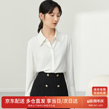 尚都比拉职业正装白色衬衫女春秋季女装气质通勤长袖上衣女士高级感衬衣