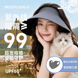 牧尔西防晒帽女遮阳帽空顶帽夏防紫外线可折叠无痕灯罩帽太阳帽子