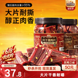 三只松鼠风干猪肉片250g香辣味 休闲零食肉脯健康罐装小吃耐嚼充饥高蛋白