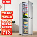 志高（CHIGO）双门冰箱家用小型一级能效办公室出租房宿舍用双开门中型二门电冰箱节能省电 一级能效-抽屉款202L【冷藏四层 冷冻三层】