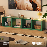 在树下自由组合格子柜儿童实木书架模块化收纳架多功能置物柜简约小架子 翡翠绿色90cm-实木制作-送货入户-整装发货