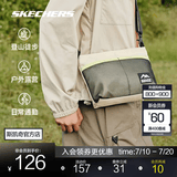 斯凯奇（Skechers）轻量斜挎包休闲男女防泼水运动单肩包潮流百搭经典时尚包 象牙白色/001J 均码