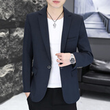 花花公子（PLAYBOY）西服男士韩版小西装休闲易打理修身外套休闲职业正装伴新郎结婚