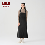 MUJI女式 灯芯绒 背带裙中长款连衣裙半身裙女秋款裙子美拉德BE10CC3A 深灰色 S （155/62A）