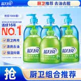 蓝月亮洗手液泡沫丰富芦荟抑菌*3瓶+清爽去油洗手液*3瓶 家用商用护手