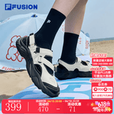 斐乐（FILA）FUSION官方潮牌斐乐男女鞋轻便凉鞋情侣休闲凉鞋沙滩鞋子 微白/黑-WB【女款】 36.5