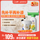 立邦墙面修复补墙膏荷净补墙漆防水防霉抗菌腻子膏白色 500g+2.5kg