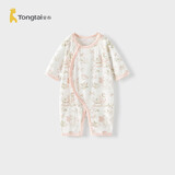 童泰（TONGTAI）婴儿连体衣夏季纯棉男女宝宝衣服新生儿哈衣薄款爬服睡衣紫色90cm