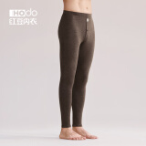 红豆（Hodo）棉花糖男士秋裤薄款秋冬色纺磨毛打底裤单件衬裤保暖裤线裤 深棕 175/100(XL)