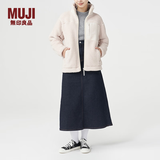 MUJI 男女通用 羊羔绒 拉链夹克 毛绒加绒厚外套 秋冬季 浅米色 XXS-XS