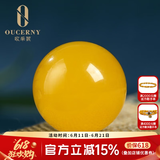 欧采妮（OUCERNY）天然蜜蜡散珠琥珀满蜜鸡油黄老形圆珠配珠佛珠文玩手串配件珠单颗 10mm+（优质弹力绳+引线）