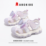 ABC KIDS女童公主凉鞋夏季童鞋女孩儿童蝴蝶结沙滩鞋3256紫色28