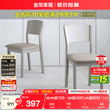 全友家居 餐椅现代简约风餐厅椅欧式家用吃饭椅子实木框架软包座椅