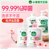 滴露（Dettol）滋润洗手液500g+500补充装+松木500g+500补充装