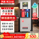 天纯商用净水器饮水机五级RO反渗透直饮机净化加热过滤一体烧水器工厂办公室单位商用直饮水机厂家直销 【反渗透】10-60人|1热1直饮|2F200GG|银色