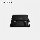 蔻驰（COACH）【品牌直供】男士RACER中号单肩斜挎邮差包黑色CT716礼物次日达