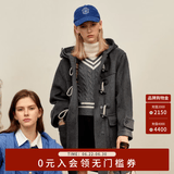 ELAND【经典长期主义】羊毛衣恋毛呢外套女休闲大衣新款 EEJWF4TE01灰色(15)Grey XS /155