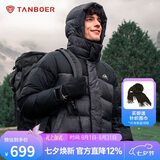 坦博尔羽绒服男短款连帽运动户外保暖外套厚530337D 山林迷踪灰 180 