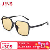 睛姿（JINS）防蓝光大方框男女护目眼镜56%防蓝光辐射轻量父亲节礼物FPC22S253 97B亚光黑色（包装全新升级）