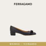 菲拉格慕（Ferragamo）女士黑色Vara蝴蝶结高跟鞋 0775750_1D _ 65 礼物送女友