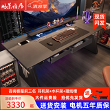 鹏景雅居智能电动升降桌家用双人电脑桌 电竞游戏工作台老板办公桌 TL89 旗舰版 桌面排插+双抽屉 180*80cm桌面尺寸/包安装