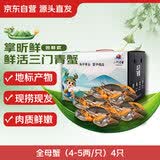 【活蟹】掌昕鲜三门青蟹 全母蟹（4-5两/只）4只 生鲜活螃蟹非大闸蟹端午礼盒 源头直发