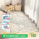 七棉仿羊绒卧室长条地毯 亲肤舒适防滑 典雅波斯 轻奢复古 80*160cm
