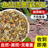 宠街坊鱼缸溪流石底砂造景底沙子水草装饰雨林铺底石头子缸生态5斤