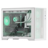 长城（Great Wall）阿基米德KM18白海景房电脑机箱（MATX/兼容99.9%独显/双360水冷位/显卡支架/10风扇位/Type-C）