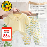 G.duck童装女童夏装套装儿童服装夏季2026新款女宝宝夏天衣服小童休闲装 黄色 80 尺码7-11月(建议宝宝75-85cm)c