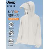 JEEP SPIRIT吉普 原纱防晒衣男防紫外线冰感透气降温钓鱼户外防晒皮肤衣