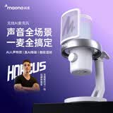 闪克（maono） 麦克风电脑无线收音麦游戏直播唱歌k歌录音降噪AI变音手机话筒台式桌面麦克风Horcus同款闪客dm40 DM40Pro白-配送双支架(Horcus同款)