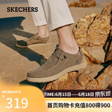 斯凯奇（Skechers）男鞋工装鞋帆布鞋百搭商务休闲鞋舒适软底轻便一脚蹬板鞋66387