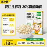 窝小芽婴幼儿鳕鱼球 婴儿零食宝宝30%鳕鱼泡芙饼干溶豆36g/盒