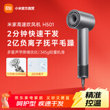 米家小米高速吹风机H501 负离子护发 旗舰款电吹风 多种吹发模式大风力低噪速干吹发器 雾茶灰