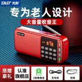 先科（SAST） N28收音机老年人便携式迷你播放器充电插卡广播随身听音乐听歌半导体戏曲唱戏机 红色