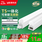 佛山照明T5支架LED灯管一体化全套LED灯带0.3米4W日光色6500K