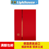德国灯塔16/32/64页A4黑底/白底插册 收藏册集邮册 空册大容量 16页红色（白底8张）
