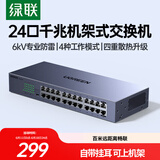 绿联24口全千兆交换机 企业级交换器 可上机架工程监控网络分线器网线分流器VLAN划分钢壳35374
