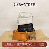 BAGTREE【朱珠同款】包包树奶盒包女包植鞣皮单肩斜挎腋下通勤Hobo枕头包 檀黑色-小号【双磁吸款】 高级小众