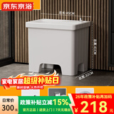 京浴 加高脚拖把池一体盆家用陶瓷洗拖布池墩布池小号阳台拖把池 T02（长45X宽32X高41cm）